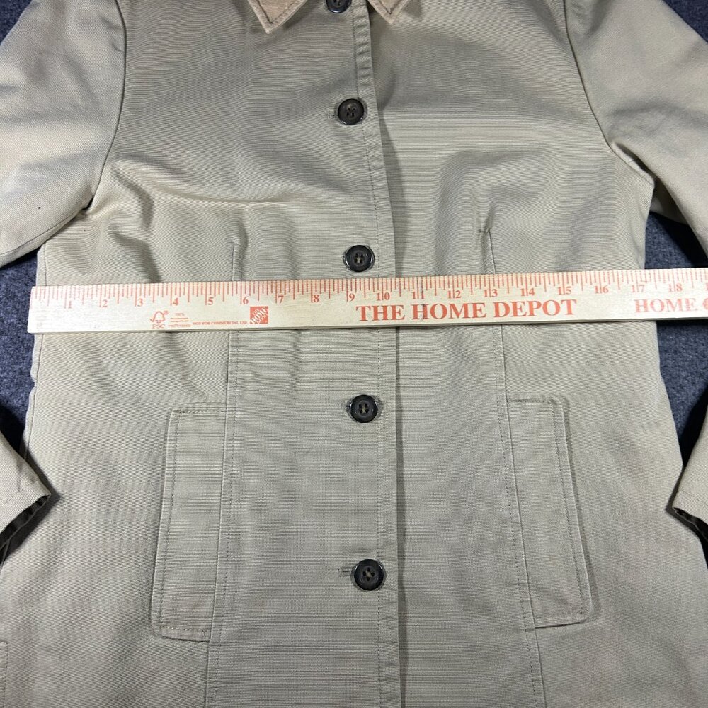 Vintage Barn Coat Jacket Women Size S Beige Corduroy Collar Chore Streetwear See - Picture 10 of 15